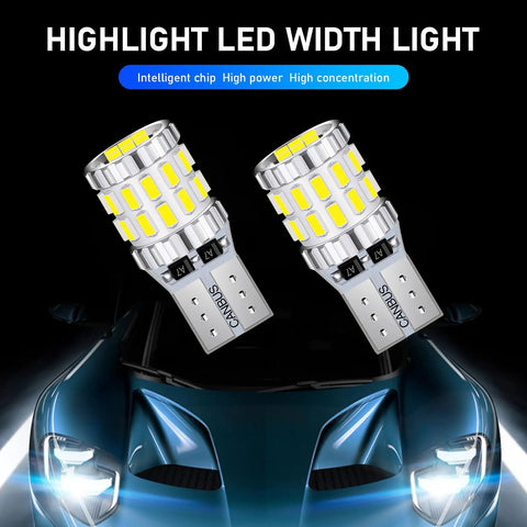 Pack Of 2 Car Wide LED Lights 3W Bulbs Aluminum Reading Lights License Plate Lights Instrument Panel Lights Auto Bulb Replacements
