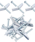 10 Pack One Quarter Inch Toggle Anchors for Drywall with Zinc Plated Steel Bolts Screws and Anchors Heavy Duty Wall Mounts