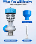 1000W Micro Hydroelectric Generator Aluminum Alloy Water Turbine, PVC Connector, and Female Plug for off-grid use
