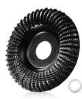 Go-To 4.5 Inch Wood Carving Disc With 7/8 Inch Arbor for angle grinder, heavy duty wood shaping and carving wheel, steel material