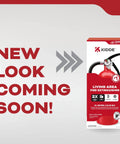 New look of Home Fire Extinguisher For Residential And Living Areas 2A10BC With All Metal Construction displayed on box