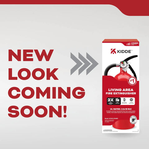 New look of Home Fire Extinguisher For Residential And Living Areas 2A10BC With All Metal Construction displayed on box