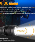Waterproof Scuba Diving Flashlight With 1050 Lumens, Focused 9 Degree Beam, Deep Water 150m Rating, IPX8 Underwater Light