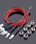 8 LED RC Light Kit With White Red Orange 5mm LEDs For Traxxas HSP Tamiya Redcat Axial SCX10 And More RC Cars Trucks Tanks Crawlers