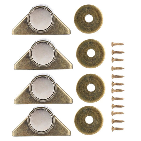 Magnetic Cabinet Door Catch 4 Pack Zinc Alloy Hardware Fittings With Bronze Finish Built To Last Over 50000 Open Close Cycles Compact