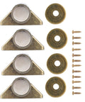 Antique Zinc Alloy Magnetic Cabinet Door Catches Set In Bronze Finish with screws and washers for kitchen and bathroom use