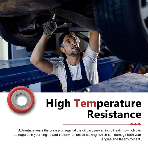 Mechanic installing Heavy Duty AC Compressor Port Seal Washers 30 Piece Set High Heat Resistant Leak Proof Cooling Gaskets.