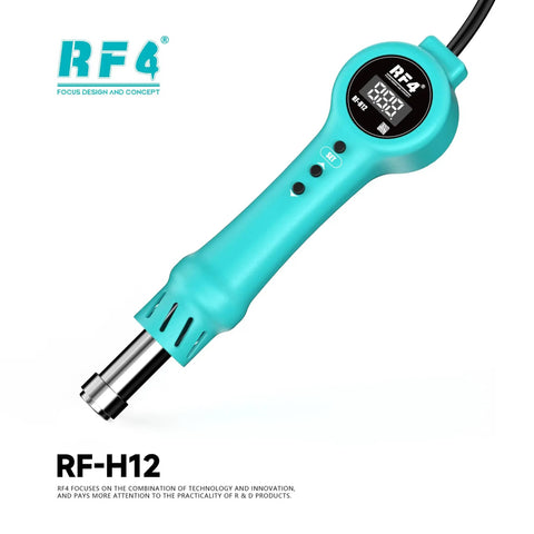 Integrated Hot Air Rework Gun With Sleep Dock For Tight Spaces, Up To 500 Degrees, LCD Temperature And Airflow Display