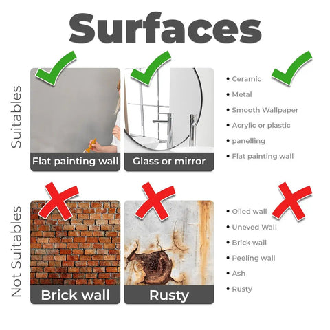 Guide to suitable surfaces for Cute Kids Room Removable Wall Decal Sticker Art 7x9 Inch Vinyl Peel And Stick