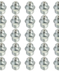 25 Pcs M8 Straight Hydraulic Grease Fitting Kit 8mm X 1mm Male Thread Zerk Nipple Universal Fit arranged in grid