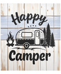 Happy Camper On Wood Magnetic Cover For Refrigerator Front Door And Dishwasher Totally Ultra Strong PVC Coated