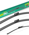 Porsche Macan Wiper Blade Set 24 Inch Front, 20 Inch Front, 15 Inch Rear - Premium All Weather OEM Quality, Streak-Free Clear View, Easy Install, Pack Of 3