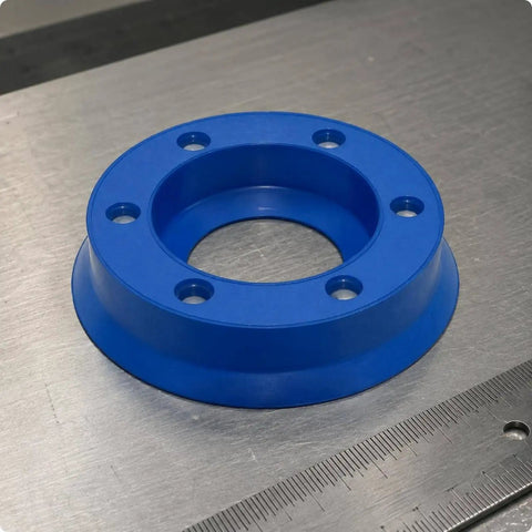 Vacuum Suction Cup With Threaded Rubber Grip Round Recessed Center Go-To Heavy-Duty Wear-Resistant Oil-Resistant Body Ideal For Equipment Setup And Factory Use VA-DBD 100 NBR-60, blue round recessed mount