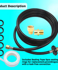 12 Foot Propane Torch Hose With G3/8-19 Left Hand Thread Heavy Duty Weed Burner Flame Hose Replacement O Ring Included