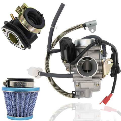GY6 150CC Carburetor with Air Filter for Moped ATV Go Kart Scooter 125CC 150CC 4-Stroke Engines Ride Ready Compatible