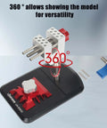 Universal Tabletop Vise Clamp with 360 Degree Rotation and 90 Degree Tilt for DIY Projects on a small base.