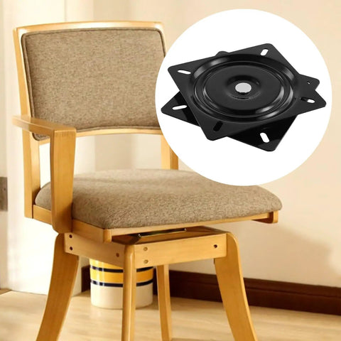 8 Inch Boat Seat Swivel Replacement for Square Bar Stools and Recliners, 360 Degree Lazy Susan Bearing With Solid Ball Bearing Ring