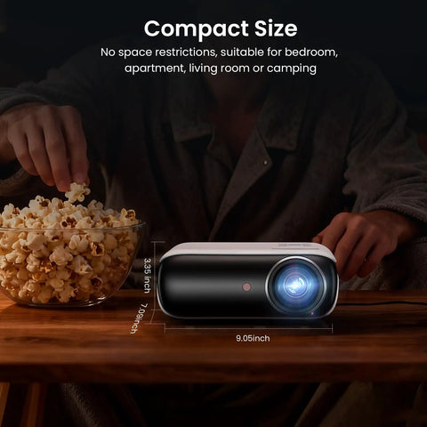 Native 1080P Bluetooth Projector With Built In Speaker For Smartphone HDMI Fire Stick And PS5 Perfect For Kick Back Indoor