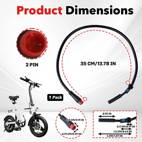 Magnetic Brake Sensor For Electric Bicycle Universal 2 Pin Cutoff Switch To Instantly Cut Power When You Brake For A Smooth Safer Stop Protects Battery Range And Makes Installing A Breeze For Most E Bikes