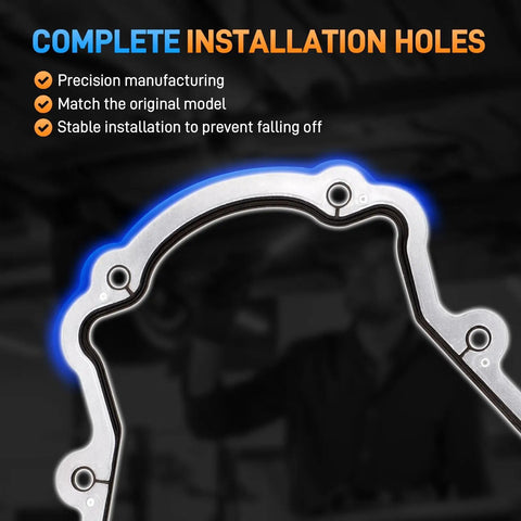 Timing Cover Gasket Seal Kit For GM LS Engine Family with highlighted installation holes and precision features