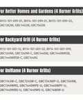 Model compatibility for Replacement Grill Heat Plates For Four Burner Grills Fits Dyna-Glo Academy Sports And Better Homes And Gardens.