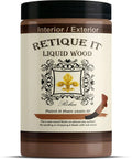 Liquid Wood Look Alike Stainable Paint That Feels Like Real Wood Paint It Then Stain It Solution With 66 Percent Genuine Wood Dark Wood 32 Oz Quart