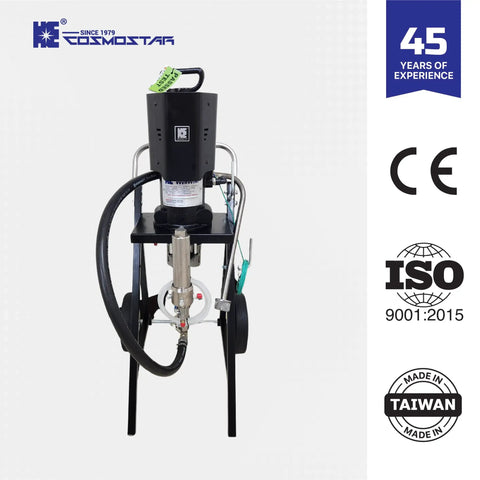 Straight Up Heavy Duty Pneumatic Airless Sprayer With 4600 Psi Max Pressure Delivering Badass Performance For Paint Projects Protective Coatings Waterproof Sealing Rust Prevention Plus Complete Gun Tip Hose Bundle On Rollin Cart