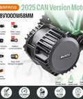 CAN Bus Programmable Mid Drive Ebike Motor Kit 1000W 48V/52V for 68-120mm BB displayed on bike frame