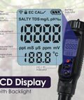 Three In One Digital pH EC Temperature Meter For Food And Fermentation Versatile Waterproof Probe With ATC LCD close-up