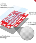 Fire Extinguisher Inside Sign Stickers 10 Pack 5 By 4 Inches Self Adhesive Vinyl Reflective UV Resistant Waterproof