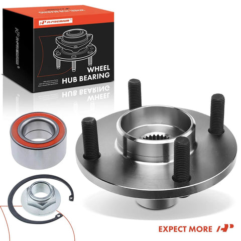 Front Wheel Bearing And Hub Kit For Ford Focus 2000 2011 4 Lug Direct Fit Replacement With High Load Capacity Sealed Bearings