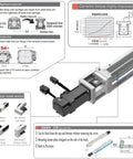 120Mm Linear Motion Stage With Fully Enclosed Dustproof Sliding Table Built Tough 750W Servo Kit detailed assembly illustration.