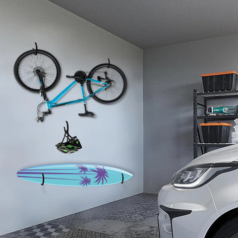 Bike on 10 Pack Garage Bike Hooks, Heavy Duty Wall Mount And Ceiling Hooks For Vertical Bike Storage, free up floor space