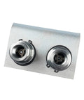Getanye TL39-B 1/2'' NPT hydraulic quick-release couplers on a silver break-away bracket; two connectors