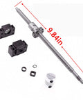 SFU1605 250mm Ball Screw Kit With 16mm Rod Metal Deflector Nut End Supports BK12 BF12 CNC Coupler components