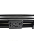 300mm 4080U Screw Slide Table Linear Actuator Kit for 3D Printers and CNC Routers, black aluminum alloy, top view