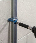 Installation of 100 Pk 3/16 By 2 1/4 Inch Pan Head Masonry Screws Star Socket Self Tapping Concrete Fasteners in wall.