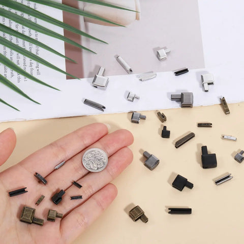 Metal Zipper Repair Kit Set With Insertion Pins And Stopper Hardware For Jacket And Coat Sewing 200 Piece Replacement Zipper Pins And Stoppers
