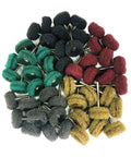 Dope 10 Pack Of 25mm Nylon Abrasive Brush Wheels With A Sturdy 3mm Shank For Mini Grinders And Rotary Tools, assorted colors.