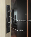 Pocket Door Edge Pull With Push Auto Bounce Switch Slick Brushed Nickel Black Finish Sliding Door Hardware Flush Hidden Handle Durable Stainless Steel Construction Easy Install And Smooth Operation on pocket door edge