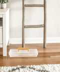 Heavy Duty Small Parts Organizer Box Built Tough Plastic Tool Caddy With Grippy Handle And Snappy Dividers on wooden floor