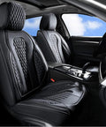 Dope Leather Car Seat Covers Full Set For Front And Back Seats, Black Waterproof Seat Protector And Leather Upholstery Shield