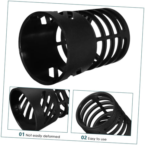 Heat Resistant Hot Air Tool Cover And Guard Cage, Easy Install Protective Cap For High Temp Nozzles, black material, angled view