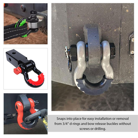 2 Pack D Ring Shackle Isolators Kit With Washers For Standard Three Quarter Inch Shackles Rubber Shackle Isolators Protect Bumper