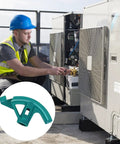 Heavy Duty Professional Tube Bending Set For Pvc Pipes And Electrical Conduits in use by technician working on HVAC units.