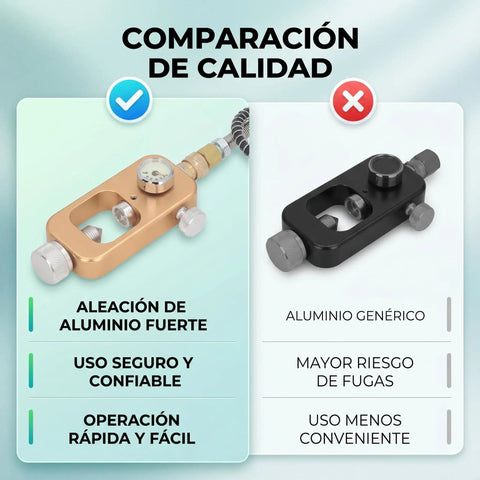 Quality comparison of Scuba Valve Adapter 4500 Psi Fill Station With Hose For HPA Tank Refilling System aluminum vs generic material