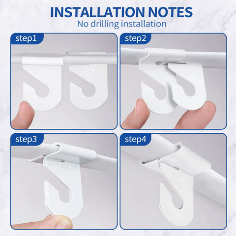 Drop Ceiling Hooks For Hanging, 10 Pairs Aluminum Alloy Ceiling Tile Clips, Ceiling Grid Hangers installation steps