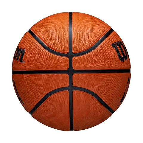 Official DRV Series Basketball 27.5 Inch Size 5 in brown with rugged outdoor cover and NBA branding showing ultra grip detail