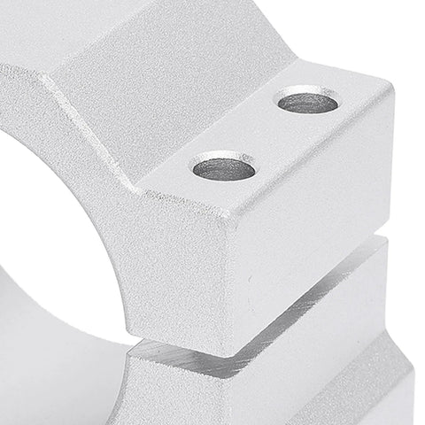Qudinip spindle clamp motor bracket, 45mm aluminum alloy CNC router mount with screws, close-up view