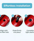Installation steps for Six Pack Bottle Jack And Floor Jack Oil Filler Plug Set with 8mm rubber plugs for hydraulic jacks sealing